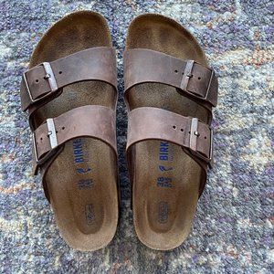 Birkenstock Arizona NEARLY NEW Habana Oiled Leather/Soft Footbed size 7-7.5/38